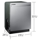 Samsung DW80CG4021SRAA Dishwasher, 24 inch Exterior Width, 53 dB Decibel Level, Fully Integrated, Plastic Interior, 4 Wash Cycles, 14 Capacity (Place Settings), 2 Loading Racks, Stainless Steel colour