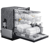 Samsung DW80CG5450MTAA Dishwasher, 24 inch Exterior Width, 45 dB Decibel Level, Fully Integrated, Stainless Interior, 7 Wash Cycles, 15 Capacity (Place Settings), 3 Loading Racks, Wifi Enabled, Matt Black Steel colour