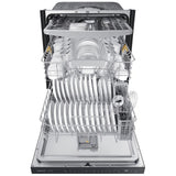 Samsung DW80CG5450MTAA Dishwasher, 24 inch Exterior Width, 45 dB Decibel Level, Fully Integrated, Stainless Interior, 7 Wash Cycles, 15 Capacity (Place Settings), 3 Loading Racks, Wifi Enabled, Matt Black Steel colour