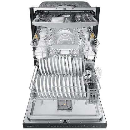 Samsung DW80CG5450MTAA Dishwasher, 24 inch Exterior Width, 45 dB Decibel Level, Fully Integrated, Stainless Steel (Interior), 7 Wash Cycles, 15 Capacity (Place Settings), Wifi Enabled, Matt Black Steel colour