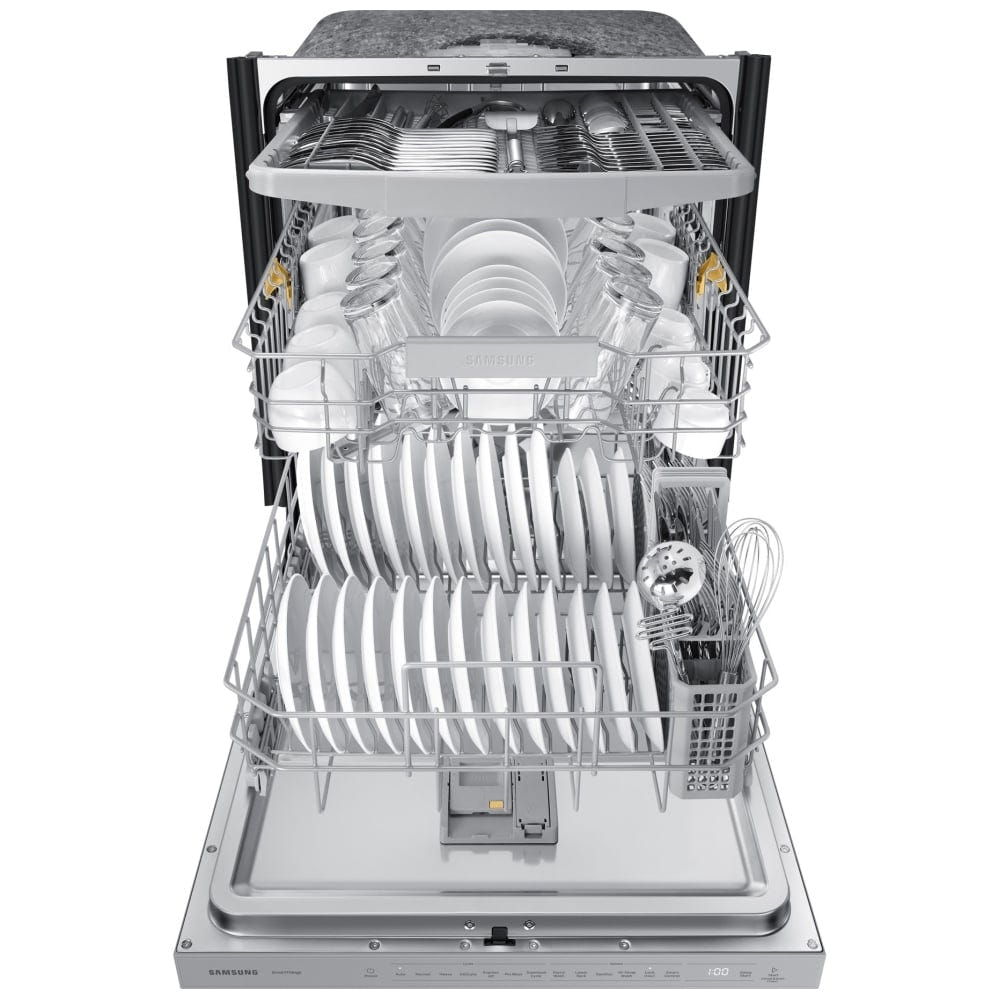 Samsung DW80CG5450SRAA Dishwasher, 24 inch Exterior Width, Fully Integrated, Stainless Steel (Interior), 7 Wash Cycles, 15 Capacity (Place Settings), Wifi Enabled, Stainless Steel colour