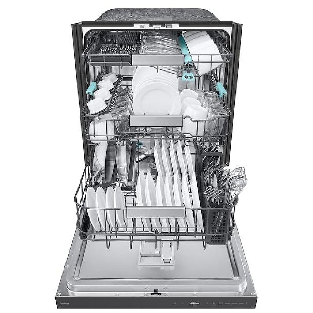 Samsung DW90F89P0USRAA Dishwasher, 24 inch Exterior Width, 38 dB Decibel Level, Fully Integrated, Stainless Steel (Interior), 10 Wash Cycles, 16 Capacity (Place Settings), Wifi Enabled, Stainless Steel colour