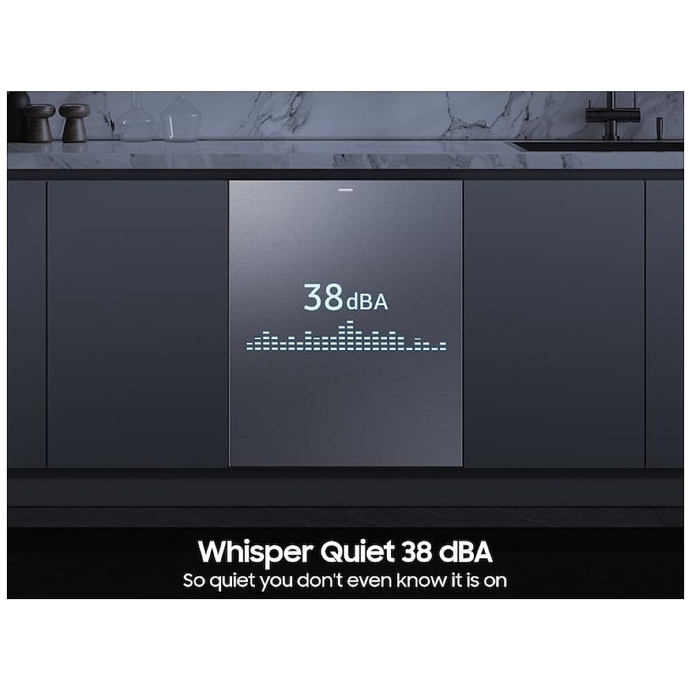 Samsung DW90F89P0USRAA Dishwasher, 24 inch Exterior Width, 38 dB Decibel Level, Fully Integrated, Stainless Steel (Interior), 10 Wash Cycles, 16 Capacity (Place Settings), Wifi Enabled, Stainless Steel colour