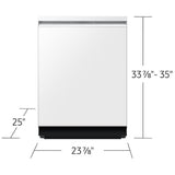 Samsung DW90F89T0UMTAA Dishwasher, 24 inch Exterior Width, 38 dB Decibel Level, Fully Integrated, Stainless Interior, 10 Wash Cycles, 16 Capacity (Place Settings), 3 Loading Racks, Wifi Enabled, Matt Black Steel colour