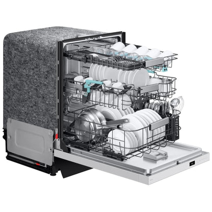 Samsung DW90F89T0U12AA Dishwasher, 24 inch Exterior Width, 38 dB Decibel Level, Fully Integrated, Stainless Steel (Interior), 10 Wash Cycles, 16 Capacity (Place Settings), Wifi Enabled, White colour