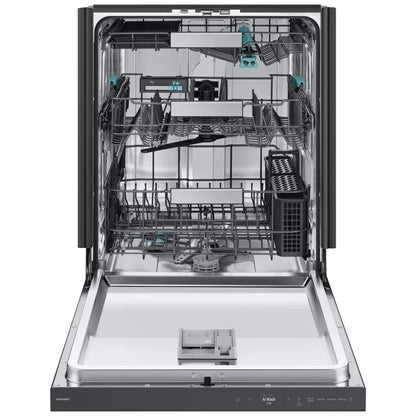 Samsung DW90F89T0UMTAA Dishwasher, 24 inch Exterior Width, 38 dB Decibel Level, Fully Integrated, Stainless Steel (Interior), 10 Wash Cycles, 16 Capacity (Place Settings), Wifi Enabled, Matt Black Steel colour