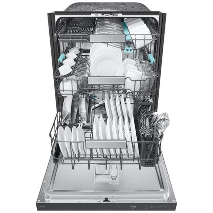 Samsung DW90F89T0UMTAA Dishwasher, 24 inch Exterior Width, 38 dB Decibel Level, Fully Integrated, Stainless Steel (Interior), 10 Wash Cycles, 16 Capacity (Place Settings), Wifi Enabled, Matt Black Steel colour