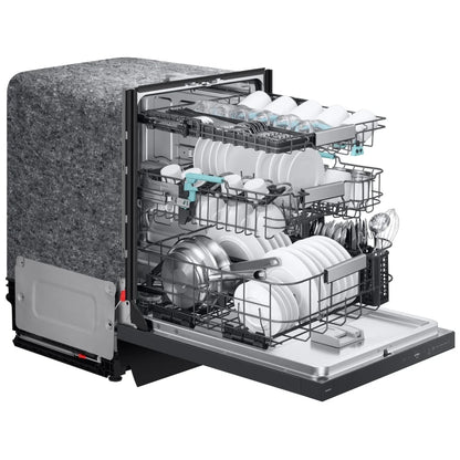 Samsung DW90F89T0UMTAA Dishwasher, 24 inch Exterior Width, 38 dB Decibel Level, Fully Integrated, Stainless Steel (Interior), 10 Wash Cycles, 16 Capacity (Place Settings), Wifi Enabled, Matt Black Steel colour