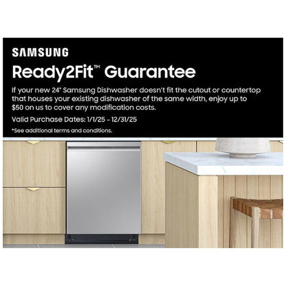 Samsung DW90F89T0USRAA Dishwasher, 24 inch Exterior Width, 38 dB Decibel Level, Fully Integrated, Stainless Steel (Interior), 10 Wash Cycles, 16 Capacity (Place Settings), Wifi Enabled, Stainless Steel colour