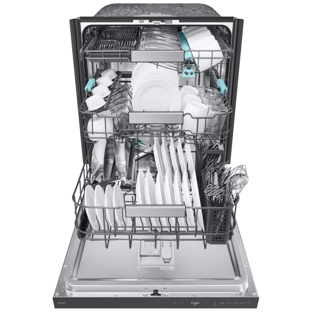 Samsung DW90F89T0USRAA Dishwasher, 24 inch Exterior Width, 38 dB Decibel Level, Fully Integrated, Stainless Steel (Interior), 10 Wash Cycles, 16 Capacity (Place Settings), Wifi Enabled, Stainless Steel colour