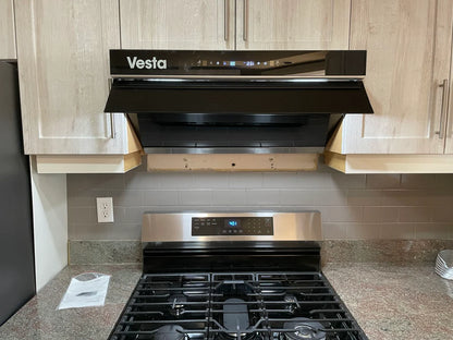 Vesta VRH-DETROIT-36GS 30“ Black Wall Mount/Under Cabinet Range Hoods