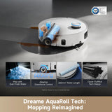 Dreame Aqua10 Ultra Roller Robot Vacuum & Mop for Multi-Surface with 30KPa Suction, Extending Roller Mop, Heat-Wash & Dry, Carpet Guard, LiDAR