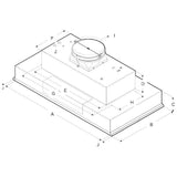 Elica EAR134S4 Cabinet Insert, 34 inch Exterior Width, 1,200 CFM, LED, Baffle Filter, Stainless Steel colour