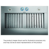 Elica EAR140S4 Cabinet Insert, 40 inch Exterior Width, 1,200 CFM, LED, Baffle Filter, Stainless Steel colour