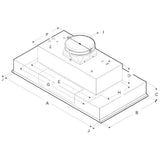 Elica EAR140S4 Cabinet Insert, 40 inch Exterior Width, 1,200 CFM, LED, Baffle Filter, Stainless Steel colour