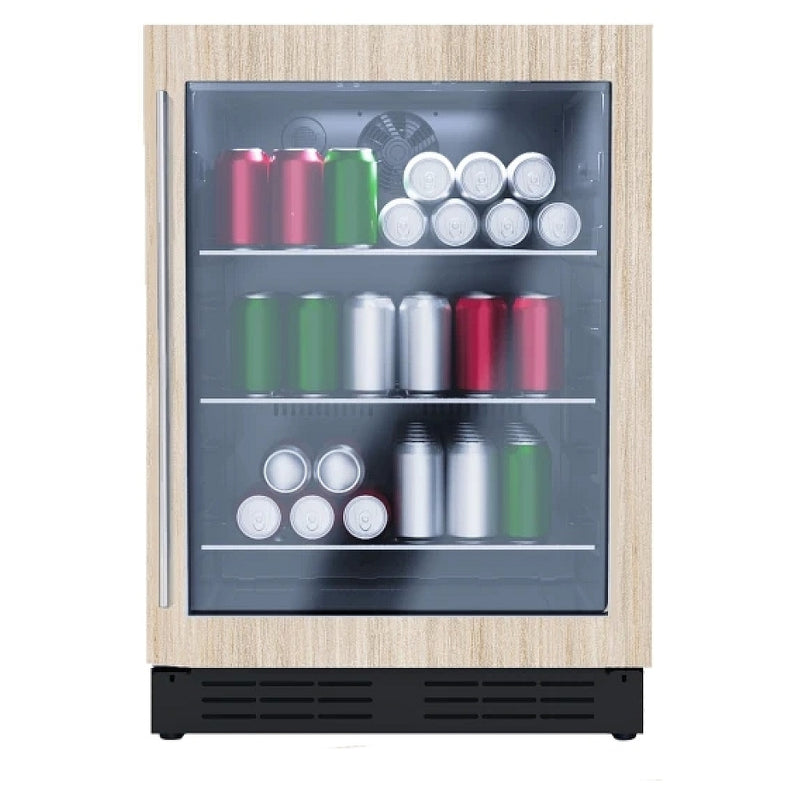 Elica EBS51PR1 Compact Beverage Center Under Counter Refrigeration, 24 inch Width, Custom Panel Ready, 4.8 cu. ft. Capacity, Panel Ready