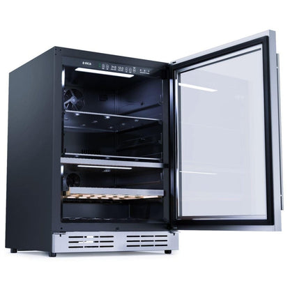 Elica EBS52SS1 Under Counter Wine Refrigeration, 24 inch Width, 14 Wine Bottle Capacity, Stainless Steel
