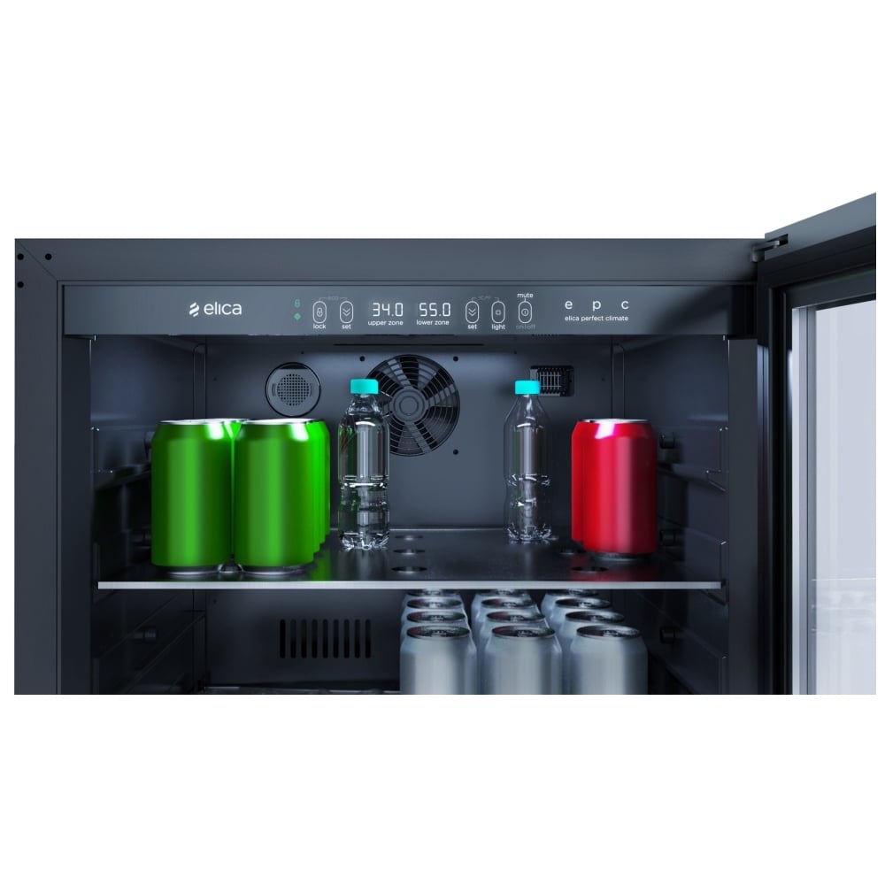Elica EBS52SS1 Under Counter Wine Refrigeration, 24 inch Width, 14 Wine Bottle Capacity, Stainless Steel