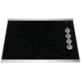 Electrolux ECCE242CAS Electric Cooktop, 24 inch Exterior Width, 4 Burners, 2,200 W Highest Element, Stainless Steel colour