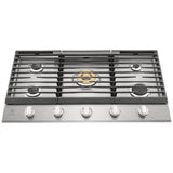 Electrolux ECCG3668AS Gas Cooktop, 36 inch Exterior Width, 5 Burners, 20,000 BTU Highest Burner, Stainless Steel colour
