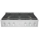 Electrolux ECCG3672AS Gas Cooktop, 36 inch Exterior Width, 6 Burners, 18,000 BTU Highest Burner, Stainless Steel colour