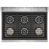 Electrolux ECCG3672AS Gas Cooktop, 36 inch Exterior Width, 6 Burners, 18,000 BTU Highest Burner, Stainless Steel colour