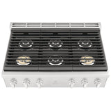 Electrolux ECCG3672AS Gas Cooktop, 36 inch Exterior Width, 6 Burners, 18,000 BTU Highest Burner, Stainless Steel colour