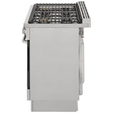 Electrolux ECFD3668AS Dual Fuel Range, 4.4 cu. ft. Capacity, 36 inch Exterior Width, True Convection, 6 Burners, Manual Clean, Stainless Steel colour