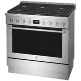 Electrolux ECFD3668AS Dual Fuel Range, 4.4 cu. ft. Capacity, 36 inch Exterior Width, True Convection, 6 Burners, Manual Clean, Stainless Steel colour