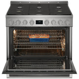 Electrolux ECFG3668AS Gas Range, 4.4 cu. ft. Capacity, 36 inch Exterior Width, Manual Clean, True Convection, 6 Burners, 18,000 BTU Highest Burner, Stainless Steel colour