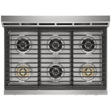 Electrolux ECFG3668AS Gas Range, 4.4 cu. ft. Capacity, 36 inch Exterior Width, Manual Clean, True Convection, 6 Burners, 18,000 BTU Highest Burner, Stainless Steel colour