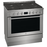 Electrolux ECFG3668AS Gas Range, 4.4 cu. ft. Capacity, 36 inch Exterior Width, Manual Clean, True Convection, 6 Burners, 18,000 BTU Highest Burner, Stainless Steel colour