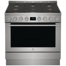 Electrolux ECFG3668AS Gas Range, 4.4 cu. ft. Capacity, 36 inch Exterior Width, Manual Clean, True Convection, 6 Burners, 18,000 BTU Highest Burner, Stainless Steel colour