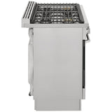 Electrolux ECFG3668AS Gas Range, 4.4 cu. ft. Capacity, 36 inch Exterior Width, Manual Clean, True Convection, 6 Burners, 18,000 BTU Highest Burner, Stainless Steel colour