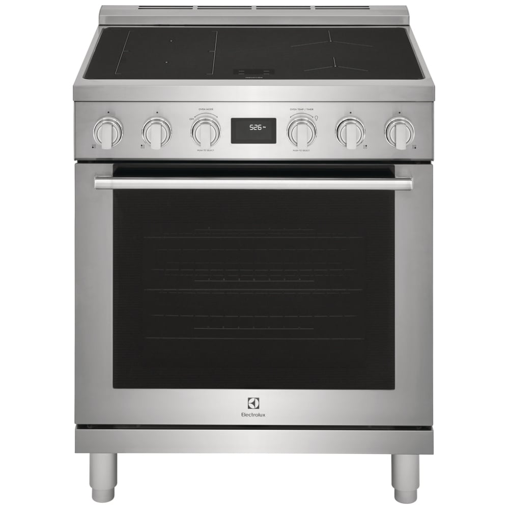 Electrolux ECFI3068AS Induction Range, 4.6 cu. ft. Capacity, 30 inch Exterior Width, True Convection, 4 Burners, Manual Clean, 3,700 W Highest Element, Stainless Steel colour