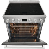 Electrolux ECFI3068AS Induction Range, 4.6 cu. ft. Capacity, 30 inch Exterior Width, True Convection, 4 Burners, Manual Clean, 3,700 W Highest Element, Stainless Steel colour