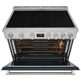 Electrolux ECFI3668AS Induction Range, 4.4 cu. ft. Capacity, 36 inch Exterior Width, Dual Fan True Convection, 5 Burners, Manual Clean, 3,700 W Highest Element, Stainless Steel colour