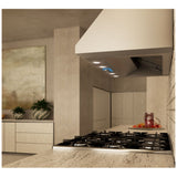 Elica ECL136S4 Range Hood, 36 inch Exterior Width, Canopy, 4, 1,200 CFM, 2.1 - 10.3, LED, Dishwasher Safe Filters, 4, Stainless Steel colour Blower Included