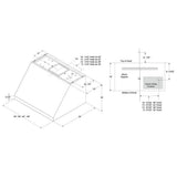 Elica ECL630S4 Range Hood, 30 inch Exterior Width, Canopy, 4, 600 CFM, 3.21 - 7.7, LED, Dishwasher Safe Filters, 4, Stainless Steel colour Blower Included