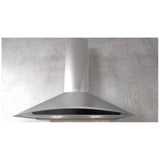 Elica EFG630S1 Range Hood, 30 inch Exterior Width, Wall Mounted, 600 CFM, LED, Aluminum Mesh Filter, Black Glass colour Blower Included