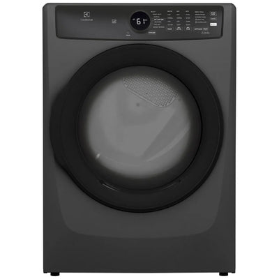 Electrolux ELFE743CAT Electric Dryer, 8 cu. ft. Dryer Capacity, Steam Clean, 5 Temperature Settings, Stackable, Steel Drum, Titanium colour