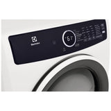 Electrolux ELFE743CAW Electric Dryer, 8 cu. ft. Dryer Capacity, 7 Dry Cycles, Steam Clean, 5 Temperature Settings, Vented, Stackable, White colour