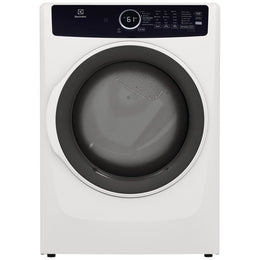 Electrolux ELFE743CAW Electric Dryer, 8 cu. ft. Dryer Capacity, 7 Dry Cycles, Steam Clean, 5 Temperature Settings, Vented, Stackable, White colour