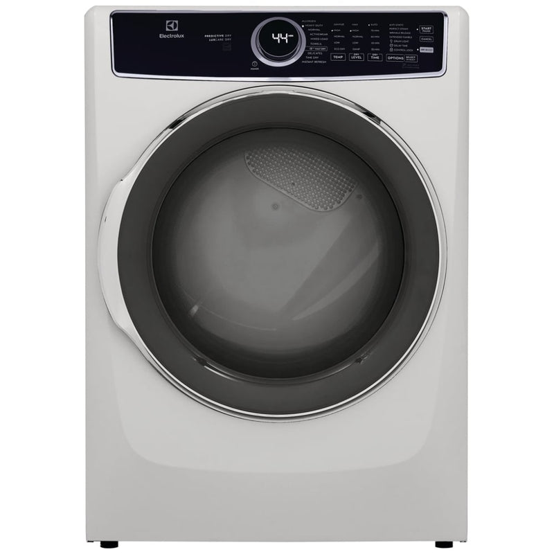 Electrolux ELFE753CAW Electric Dryer, 8 cu. ft. Dryer Capacity, 10 Dry Cycles, Steam Clean, 5 Temperature Settings, Vented, Stackable, White colour