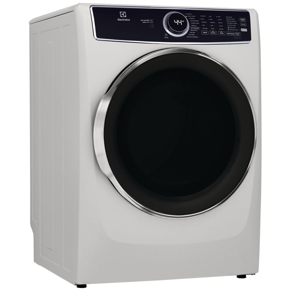 Electrolux ELFE763CAW Electric Dryer, 8 cu. ft. Dryer Capacity, 11 Dry Cycles, Steam Clean, 5 Temperature Settings, Vented, Stackable, White colour