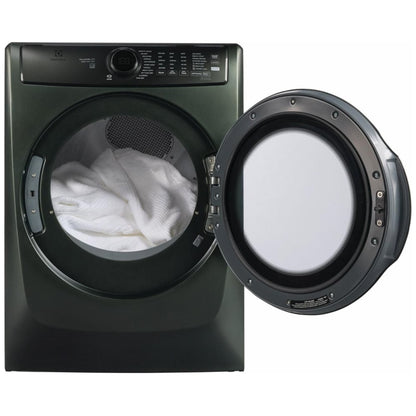 Electrolux ELFE773CAA Electric Dryer, 8 cu. ft. Dryer Capacity, Steam Clean, 5 Temperature Settings, Stackable, Steel Drum, Alpine Green colour