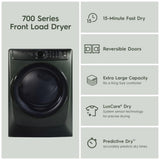 Electrolux ELFE773CAA Electric Dryer, 8 cu. ft. Dryer Capacity, 11 Dry Cycles, Steam Clean, 5 Temperature Settings, Vented, Stackable, Alpine Green colour