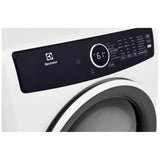Electrolux ELFG7437AW Gas Dryer, 8 cu. ft. Dryer Capacity, 7 Dry Cycles, Steam Clean, 5 Temperature Settings, Vented, Stackable, White colour