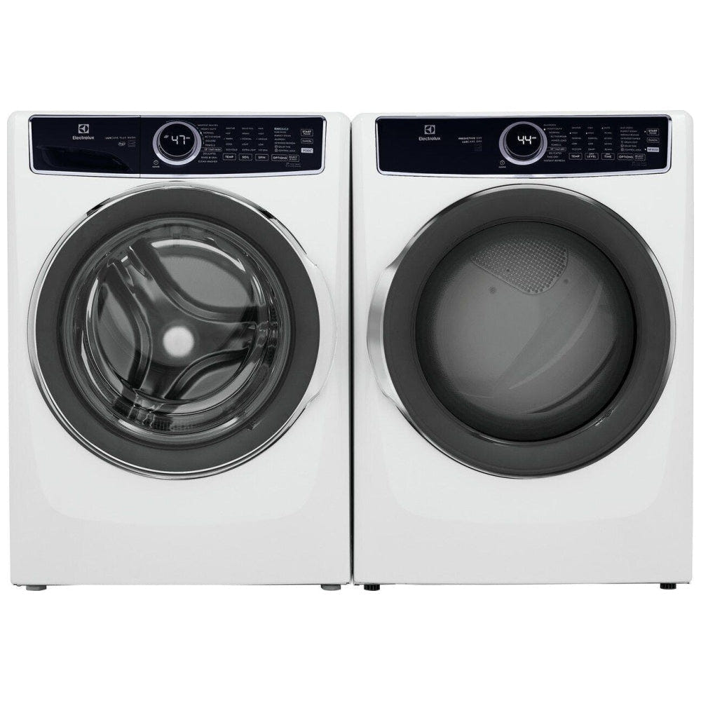 Electrolux ELFG7537AW Gas Dryer, 27 inch Width, 8 cu. ft. Capacity, Steam Clean, 5 Temperature Settings, Stackable, Steel Drum, White colour