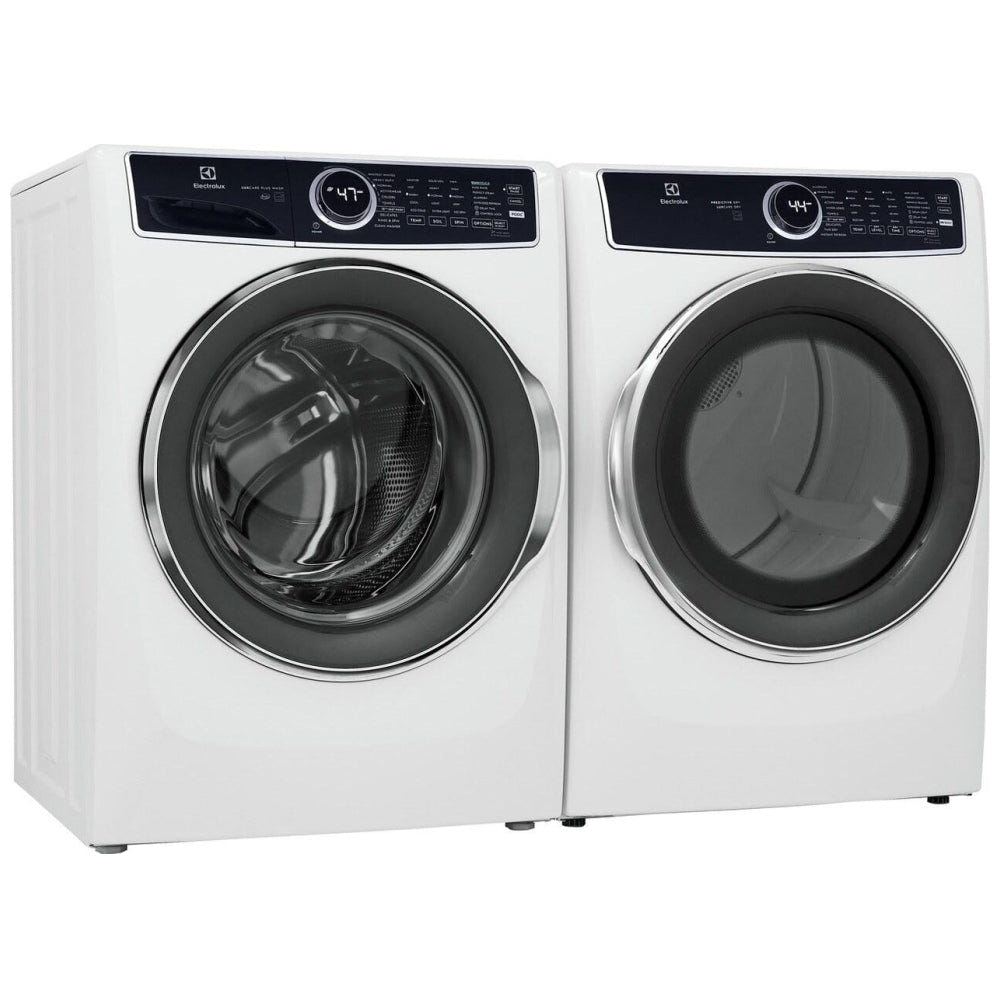 Electrolux ELFG7537AW Gas Dryer, 27 inch Width, 8 cu. ft. Capacity, Steam Clean, 5 Temperature Settings, Stackable, Steel Drum, White colour